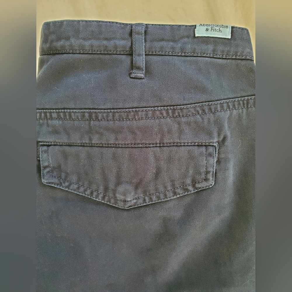 Vintage Abercrombie & Fitch Navy Blue Flare Chino Pants Size 8R - Picture 7 of 8